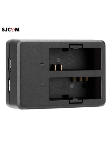 Kamera SJCAM DUAL CHARGER polnilec za baterije, za kamere serij SJ4000 / SJ5000 / M10, LED indikator, +kabel, črn