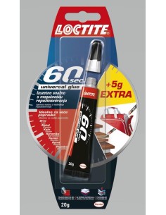 Univerzalno lepilo Loctite 60 sec, 15g + 5g na blistru