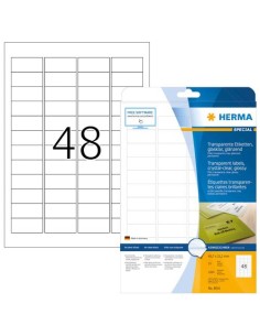 Etikete Herma Superprint Special, 45,7x21,2 mm, 25/1, prozorne