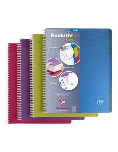 Blok spiralni Clairefontaine Evolutiv Book, A5+, črte