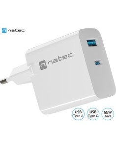 USB polnilec Natec Ribera GaN 65W, USB-C/A
