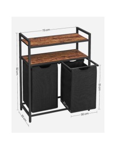 Košara za perilo Vasagle BLH211B01, črna