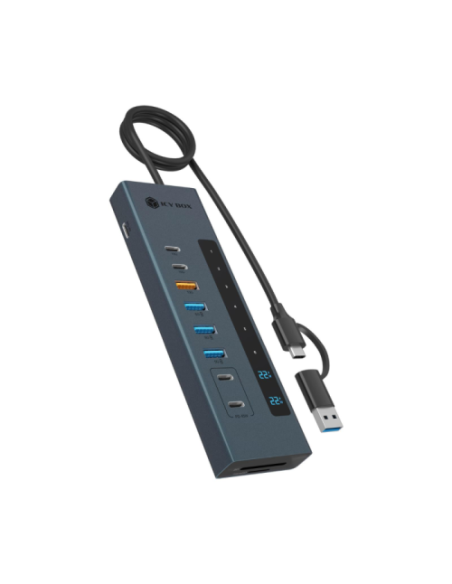 Čitalec kartic IcyBox IB-HUB1742CR-C2PD