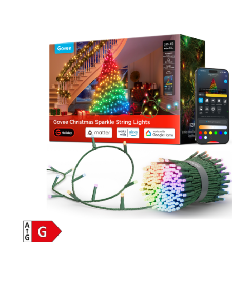 LED svetlobni trak Govee Christmas Sparkle String Lights, 20m