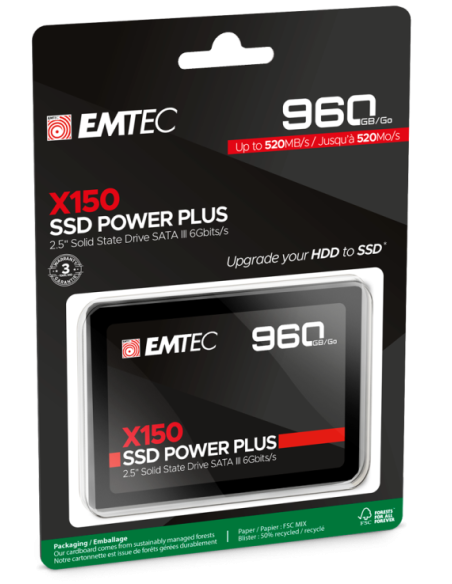 SSD Emtec X150 Power Plus 960GB (ECSSD960GX150)