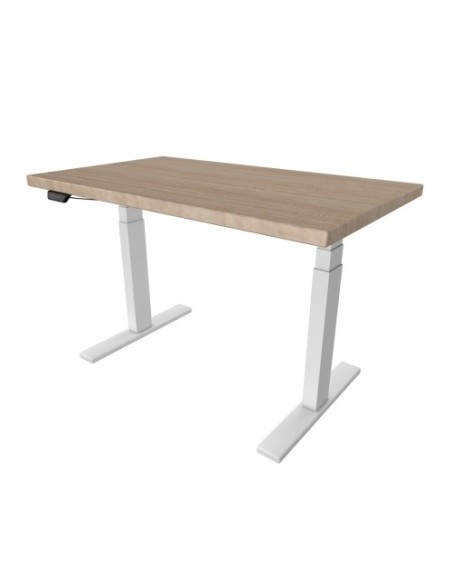 Okvir za mizo UVI Desk beli okvir z namizno ploščo Sonoma