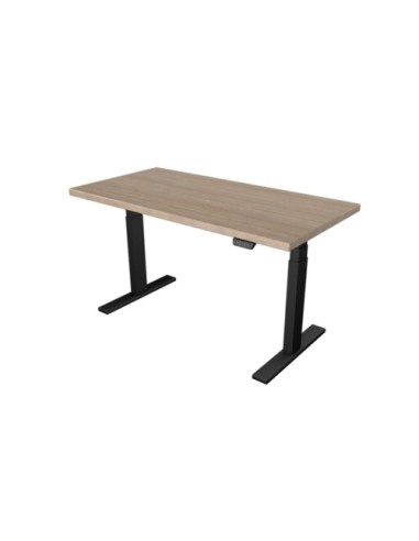 Okvir za mizo UVI Desk črni okvir z namizno ploščo Sonoma