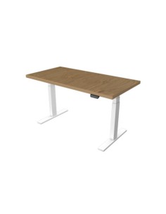 Okvir za mizo UVI Desk beli okvir z namizno ploščo naravni hrast