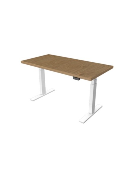 Okvir za mizo UVI Desk beli okvir z namizno ploščo naravni hrast