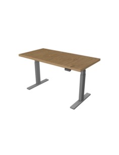 Okvir za mizo UVI Desk sivi okvir z namizno ploščo naravni hrast