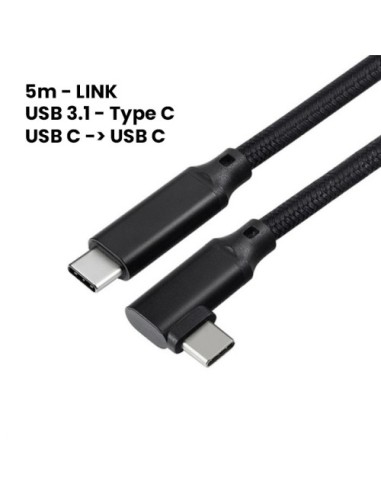 Kabel USB-C 5m kotni za Meta Quest 3, Quest 3S, Quest 2, ali PICO 4