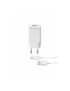 USB polnilec Samsung CellularLine (ACHSMKIT10WMUSBW), Samsung, 10W, + kabel Micro USB, bel