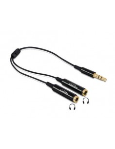 Adapter audio 3.5mm M - 2x3.5mm Ž 25cm