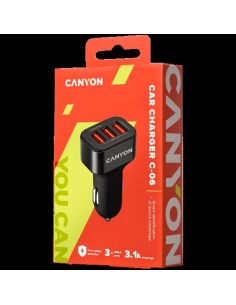 USB polnilec za avto Canyon C-06 (CNE-CCA06B)