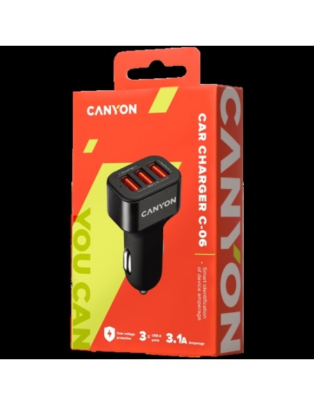 USB polnilec za avto Canyon C-06 (CNE-CCA06B)