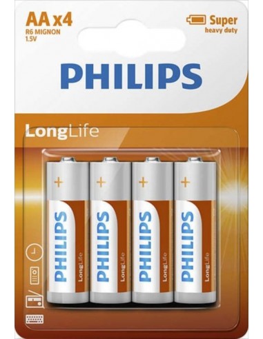 Baterija alkalna Philips 1,5V AA R06 4x (R6L4B/10)