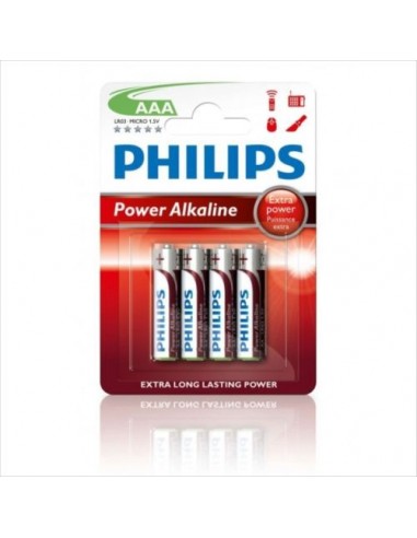 Baterija alkalna Philips 1,5V AAA LR03 4x (LR03P4B/10)
