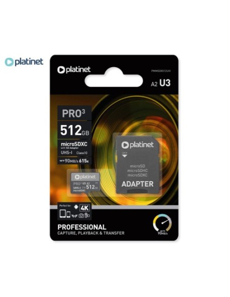Spominska kartica Micro SDXC 512GB Platinet (PMMSDX512UIII)
