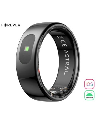 Pametni prstan Forever Astral SR-100, Carbon Black, velikost 7 (55mm)