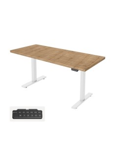 Miza dvižna UVI Desk LITE V2 dvižna miza - Chalet Oak in bel okvir (UVIDBLTV2CHW)