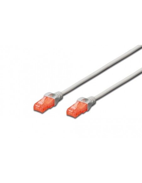 Priključni kabel UTP C6 RJ45 0,25m, siv, Digitus DK-1617-0025
