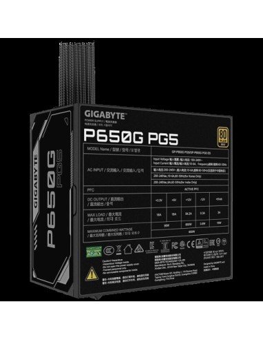 Napajalnik Gigabyte 650W P650G PCIE 5.1 (GP-P650G PG5)