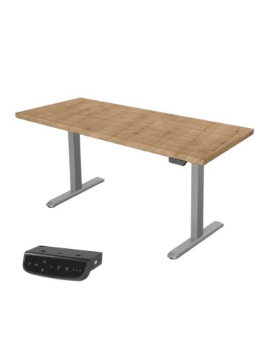 Miza dvižna UVI Desk Standard V2 Chalet Oak in siv okvir (UVIDSTV2CHGR)