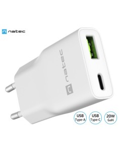 USB polnilec natec Ribera, 20W, bel