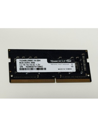 RAM SODIMM DDR4 8GB 2666MHz Teamgroup (TED48G2666C19-SBK)