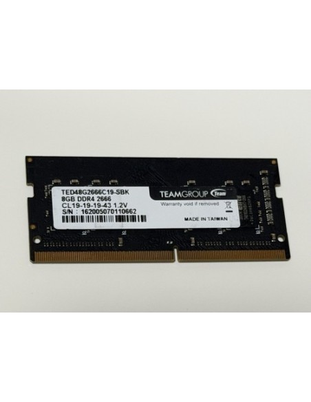 RAM SODIMM DDR4 8GB 2666MHz Teamgroup (TED48G2666C19-SBK)