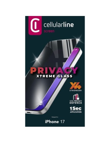 Zaščitno steklo za telefon CellularLine Xtreme Glass Privacy za Apple iPhone 17