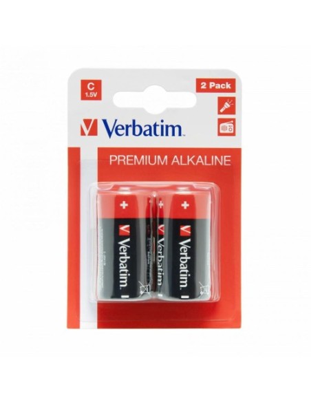 Baterija alkalna Verbatim 49922 1.5V C LR14 2-pack
