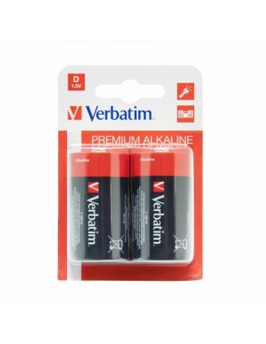 Baterija alkalna Verbatim 49923 1.5V D LR20 2-pack