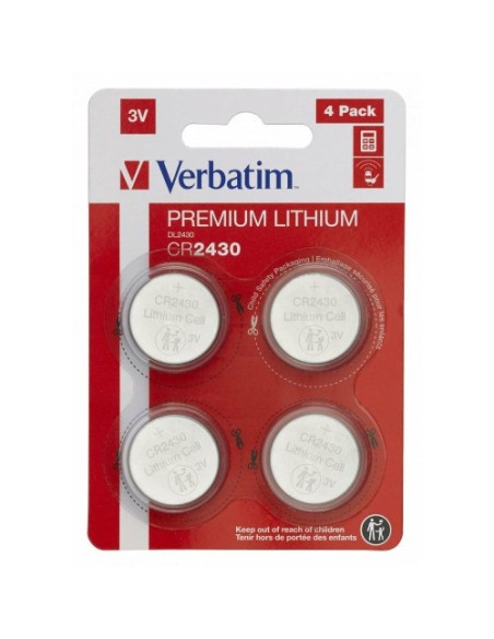 Baterija gumb Verbatim 49534 CR2430 3V Li 4-pack