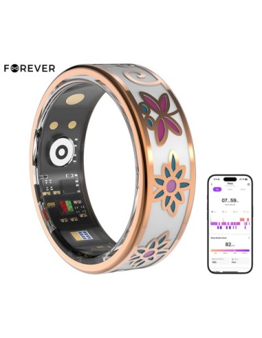 Pametni prstan Forever Botanical SR-101, Rose Gold, velikost 11 (65mm)