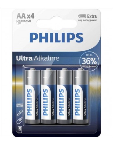 Baterija alkalna Philips Ultra 1,5V AA LR06 4x (LR6E4B/10)