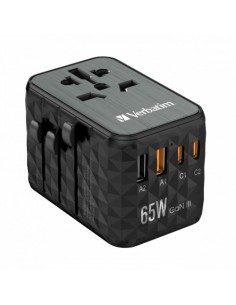 Adapter za napajanje potovalni Verbatim UTA-05 GaN III Universal Travel Adapter 65W (32120)