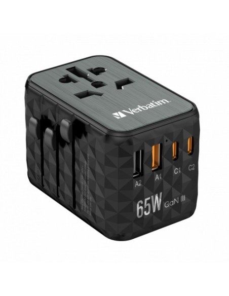 Adapter za napajanje potovalni Verbatim UTA-05 GaN III Universal Travel Adapter 65W (32120)