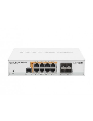 Switch Mikrotik CRS112-8G-8P-IN, 8port 10/100/1000Mbps + 4xSFP, PoE