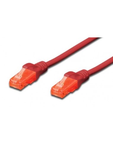 UTP priključni kabel C6 RJ45 2m, rdeč, Digitus DK-1617-020/R