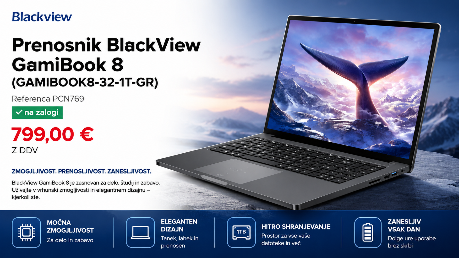 Prenosnik BlackView GamiBook 8